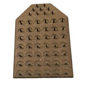 Vintage Thread Holder 42 + 9 Bobbin Wooden Wall Hanging Organizer 1979 Provo UT